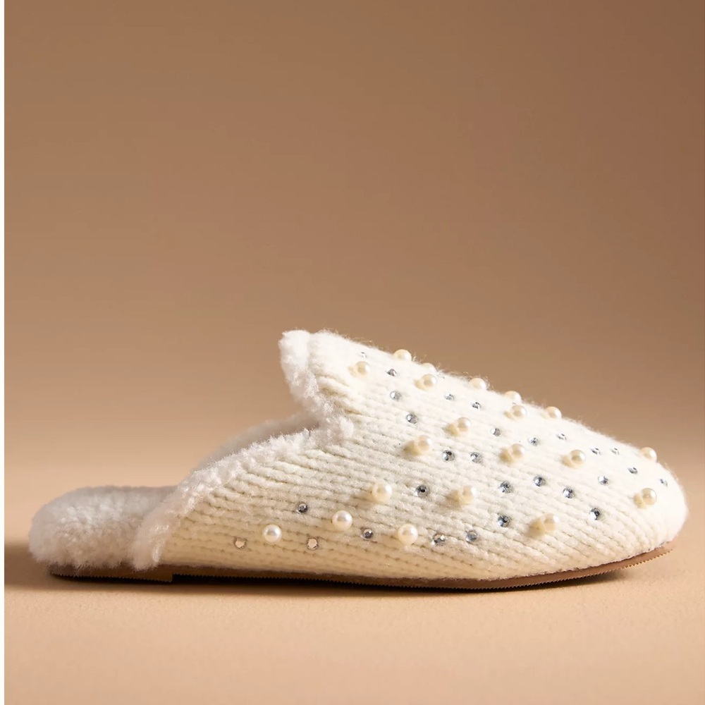 Maeve Embellished Knit Slippers